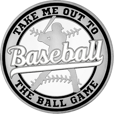 White "Baseball" with Black Outer Circular Borders